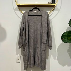 Long grey maxi cardigan